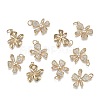 Brass Micro Clear Cubic Zirconia Pendants ZIRC-F120-043G-4