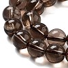 Natural Smoky Quartz Round Beads Strands G-E329-8mm-38A-4
