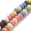 Synthetic Lava Rock Beads Strands G-B087-02A-01-1