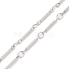 Brass Bar Link Chain Necklace Making AJEW-JB01188-02-2