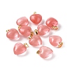Cherry Quartz Glass Pendants G-I311-A40-G-3