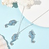 SHEGRACE Brass Synthetic Turquoise Pendants XGRQ5K356-839P-4