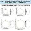 240Pcs 8 Styles 316 Surgical Stainless Steel Wine Glass Charms Rings STAS-BBC0009-38-2