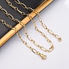304 Stainless Steel Oval Link Chain Necklaces NJEW-Q013-09G-4