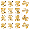 40Pcs Brass Double Bead Caps KK-BBC0022-79-1