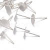 925 Sterling Silver Flat Pad  Stud Earring Findings STER-K167-045F-S-3