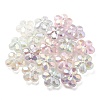 UV Plating Luminous Transparent Acrylic Beads OACR-P010-16-2