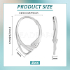 2Pcs 925 Sterling Silver Leverback Earring Findings STER-BC0003-08P-2