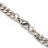 Non-Tarnish 201 Stainless Steel Curb Chain Necklaces for Men NJEW-Q336-08D-P-5