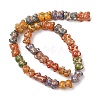 Painted Glass Beads Strands GLAA-B037-01-2