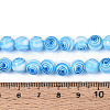Handmade Millefiori Glass Round Beads Strands LK-R004-93B-4