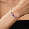 Natural Amethyst Chip Beads Braided Bead Bracelets for Men Women WGC996D-03-1