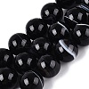 Natural Banded Agate Beads Strands G-Q608-18B-2