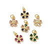 Brass Micro Pave Cubic Zirconia Pendants KK-L268-031G-1