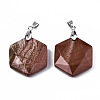 Natural Red Jasper Pendants G-T131-27B-2