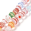 Round Handmade Clear Lampwork Beads Strands LAMP-G150-02D-1