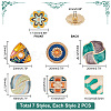  14Pcs 7 Style 1-Hole Zinc Alloy Enamel Shank Buttons BUTT-PH0001-18-2