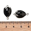 Natural & Synthetic Mixed Stone Faceted Teardrop Connector Charms G-B081-03G-4