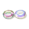 Electroplate Transparent Glass Linking Rings GLAA-F126-01C-2
