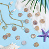 120Pcs Natural Akoya Shell Pendants SHEL-ME0001-01-4