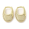 Teardrop Rack Plating Brass Micro Pave Cubic Zirconia Hoop Earrings for Women EJEW-F331-03G-1