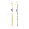 304 Stainless Steel Dangle Tassel Earring for Women EJEW-JE07184-4