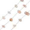 Handmade Natural Rose Quartz Chip Beads Chain CHS-H028-06A-06-1