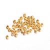 Rondelle Brass Crimp Beads KK-L134-33G-01-2