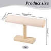 Wood & Velvet T Bar Bracelet Display Stands ODIS-WH0061-40B-2