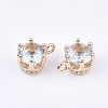 Transparent Glass Charms GLAA-T007-17F-2