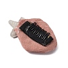 Cute Strawberry/Bowknot/Ice-cream/Flower Polyester & Cotton Hair Clips Set OHAR-WH0021-27-3