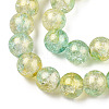 Baking Paint Crackle Glass Bead Strands X1-DGLA-R053-03F-3