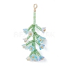 Glass Seed Beaded Flower Big Pendants PALLOY-MZ01184-01-1