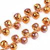 Transparent Glass Beads Strands GLAA-T006-14C-1