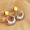 304 Stainless Steel Dangle Stud Earrings EJEW-K296-02GP-06-1