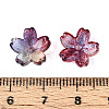 Baking Paint Transparent Glass Bead Caps DGLA-N014-06B-04-3
