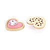 Rack Plating Spray Painted Alloy Glass Cabochons PALLOY-S143-09C-2