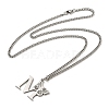 201 Stainless Steel Necklaces NJEW-Q336-01M-P-2