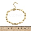 304 Stainless Steel Bowknot Link Chain Bracelets for Women BJEW-F488-13G-5