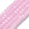 Baking Paint Imitation Jade Glass Bead Strands X-DGLA-A034-J8MM-A26-1