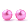 Spray Painted ABS Plastic Imitation Pearl Beads OACR-T015-05C-15-2