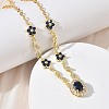 Brass Pave Cubic Zirconia Flower Pendant Necklaces NJEW-C121-04A-02G-2