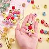 50Pcs 10 Colors Polyester European Beads FIND-SZ0019-29-3