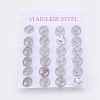 304 Stainless Steel Stud Earrings EJEW-L227-061P-2