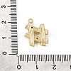 Brass Micro Pave Clear Cubic Zirconia Pendants CU-CBA3D76-13G-3