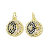 Real 18K Gold Plated Brass Micro Pave Cubic Zirconia Pendants KK-L209-056G-01-1
