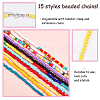 15Pcs 15 Styles Round Glass Seed Beads Choker Necklaces NJEW-AR0001-01-5