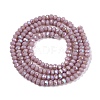 Electroplate Opaque Solid Color Glass Beads Strands EGLA-A044-P1mm-L13-3