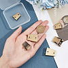 6Pcs 2 Style Iron Bolo Tie Slide Clasp IFIN-GF0001-25AB-3