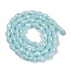 Opaque Solid Color Electroplate Glass Beads Strands EGLA-N013-P6mm-B11-2